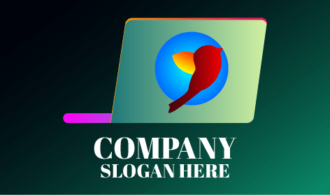 Logo Laptop Burung Kolibri Merah