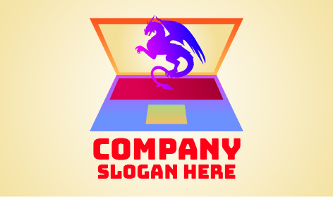 Logo Laptop Naga Yang Menjulang Tinggi