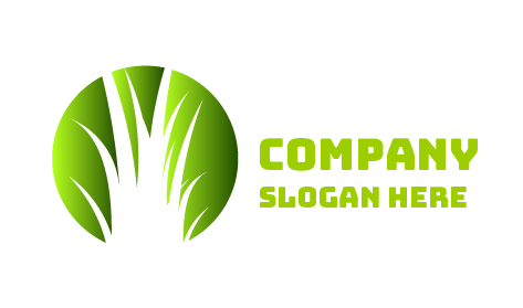 Logotipo De Césped Abstracto