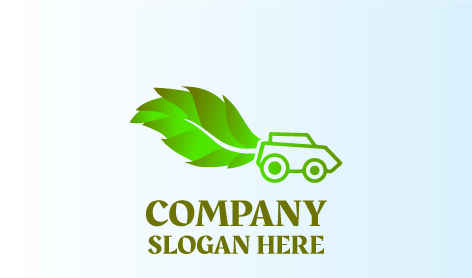 Logotipo De Césped Con Humo Frondoso