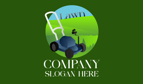 Logotipo De Cortadora De Césped Profesional