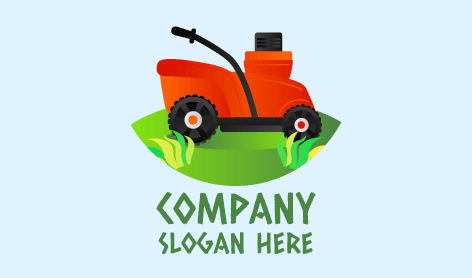 Logotipo De Cortacésped Manual Pequeño