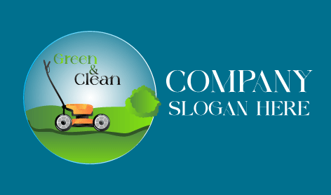 Logotipo De Cortadora De Césped Amarilla