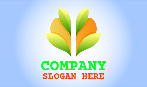 Logotipo De Jardín De Hojas Verdes