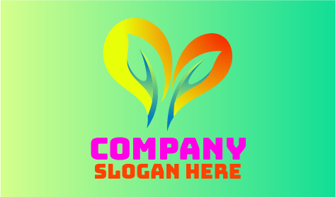 Logotipo Do Coração Da Folha