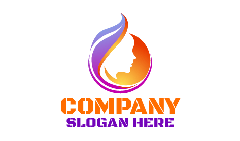 Purple Circular Leaf Logo