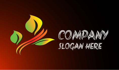 Logotipo De Hoja De Tono Verde Amarillo