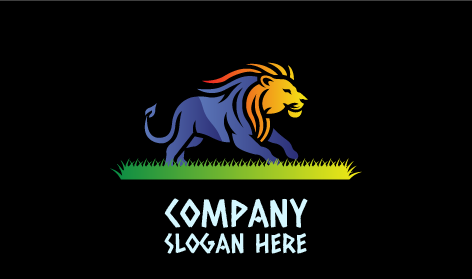Logótipo Do Leão Correndo Furiosamente