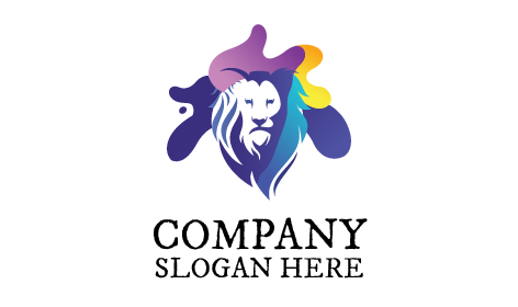 Majestätisches Löwenmaskottchen-Logo