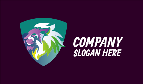 escudo logotipo do leão selvagem