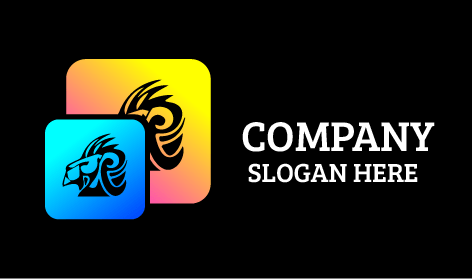 Square Silhouette Lion Logo