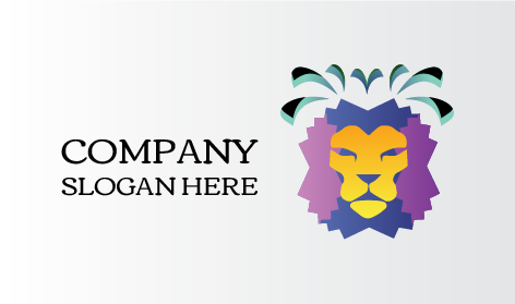 Logótipo Do Leão Com Máscara Facial Amarel