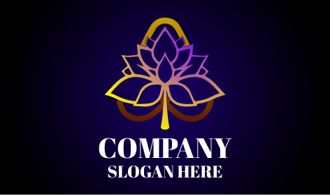 Logo Blooming Graceful Lotus