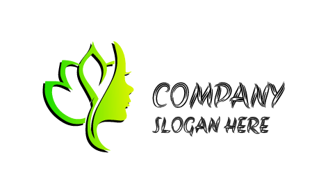 Logo Del Loto Con Volto Femminile