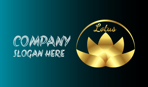 Golden Lotus Petals Logo