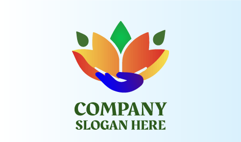 Logo Del Loto Che Abbraccia Con Grazia