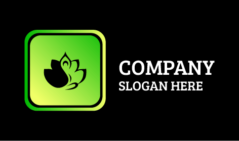 Logo Moderno Del Loto Nero