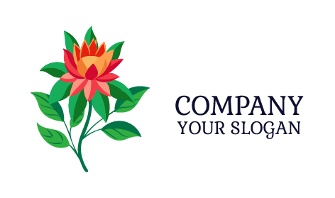 Logotipo De Loto Rojo Premium