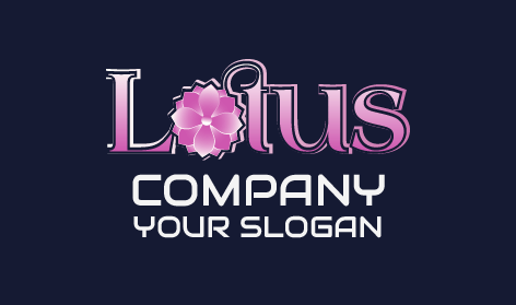 Mor Lotus Kelime Işareti Logosu