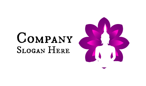 Yoga Mor Lotus Çiçeği Logosu