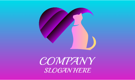 Logotipo De Gato Enamorado