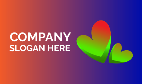 Logotipo De Amor De Coração Verde Duplo