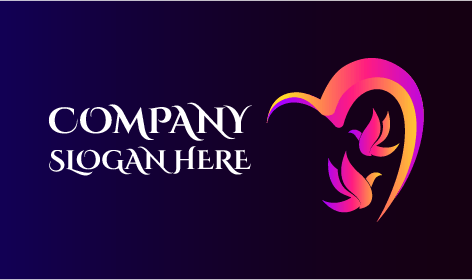 Logotipo De Amor De Pájaros Voladores