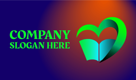 Logotipo Del Libro De Amor En Forma De Corazón