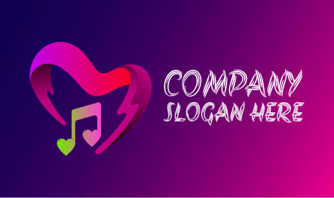 Logo D'amore Melodioso Viola Di Mezzanotte
