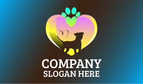 Logotipo De Amor De Corazón De Cola