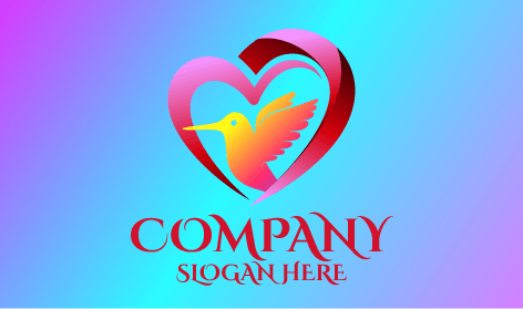 Logotipo De Amor De Colibri Amarelo