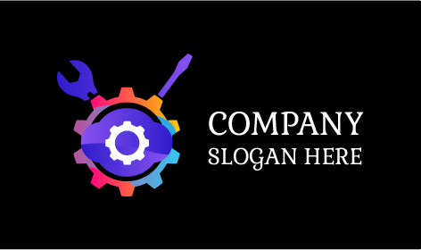 Logo Perawatan Tepi Berwarna-warni