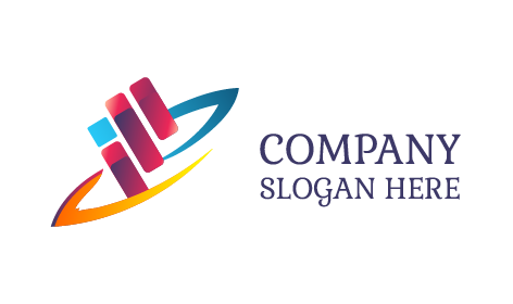 Blaues Quadratisches Marketing-logo