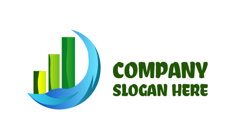 Blaues Wave-Marketing-Logo