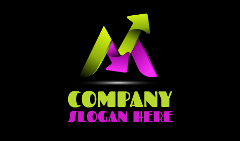 Logótipo De Marketing Com Flechas Entrelaçadas