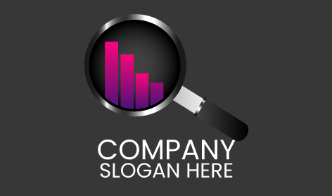 Logo Marketing A Forma Di Lente D'ingrandimento