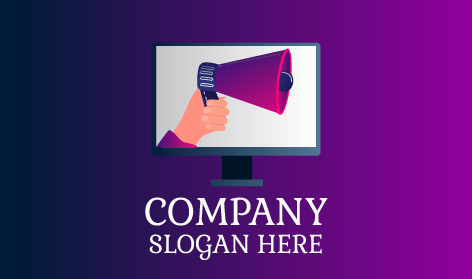 Logo Per Il Marketing Con Altoparlanti Viola