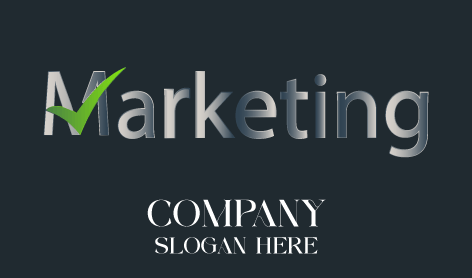 Logotipo De Tipografia De Marketing Prata