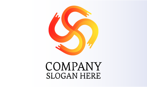 Logo Médical En Forme De Croix En Spirale