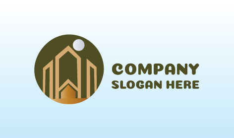 Braunes Gebäude Mondlogo