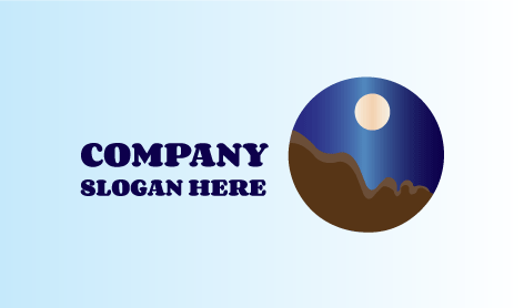 Dunkler Nachthimmel Mond Logo