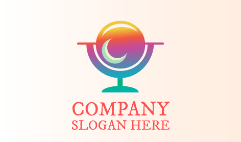Degrade Küre Ay Logosu