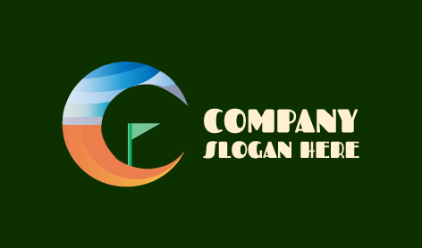 Grünes Flaggen-mond-logo