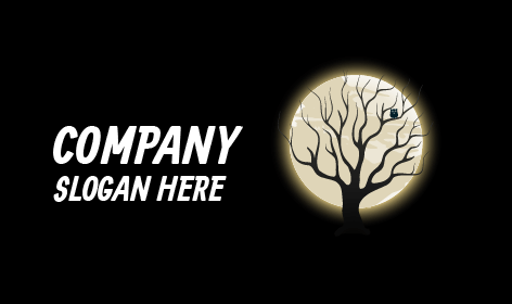 Logo Bulan Dari Kayu Pohon Alami