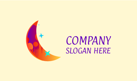 Orangefarbenes Halbmond-Logo