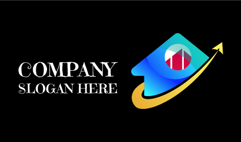 Logo Moderno Del Mutuo Con Freccia Gialla