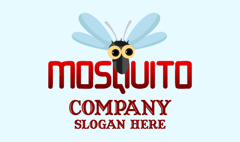 Logotipo De Mosquito De Ojos Negros