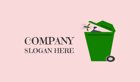 Logotipo De Mosquito De Bote De Basura Sucio