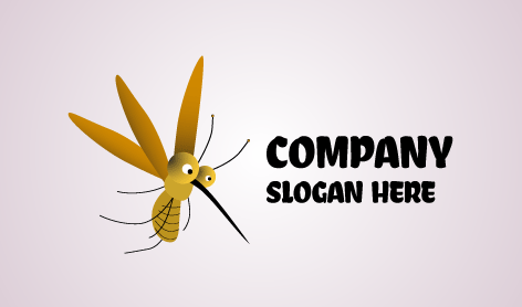 Logotipo De Mosquito Volador De Dibujos Animados