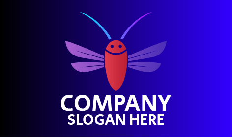 Logotipo De Mosquito Felizmente Volando